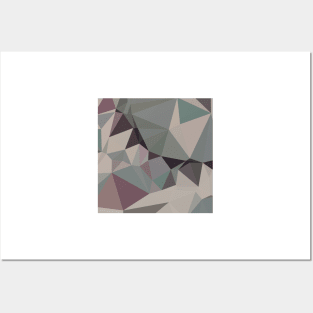 Laurel Green Abstract Low Polygon Background Posters and Art